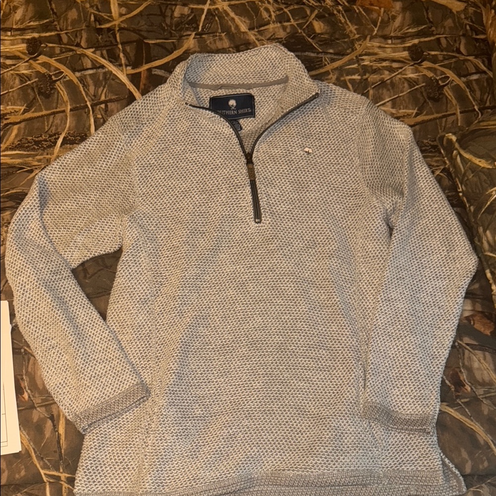 Southern Shirt  Gray Zip Up Sweater